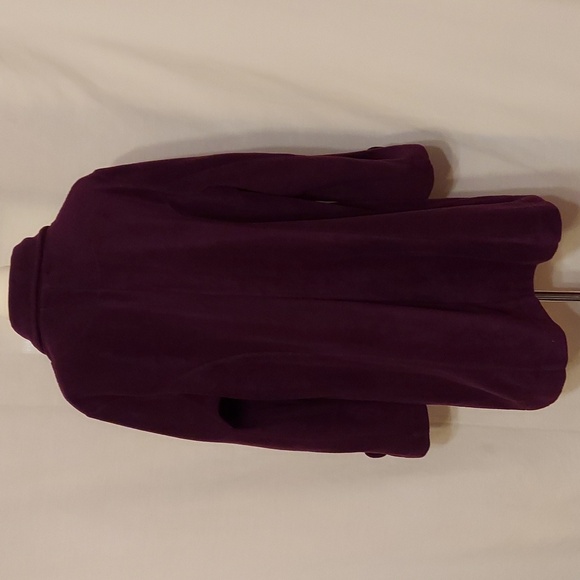 Roaman's Purple Button Up Fleece Jacket - Picture 2 of 8